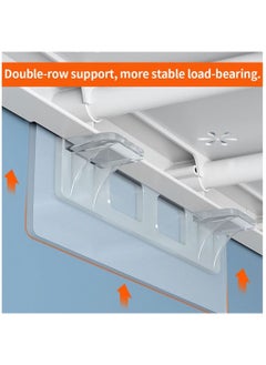 KASTWAVE 24 Pcs Punch Free Shelf Support Pegs,Self Adhesive Shelves Clips for Kitchen Cabinet Book Shelves-Strong Partition Holders Pin for Closet Brackets Clapboard Layer-Load Bearing 60 Pounds  - Image 3