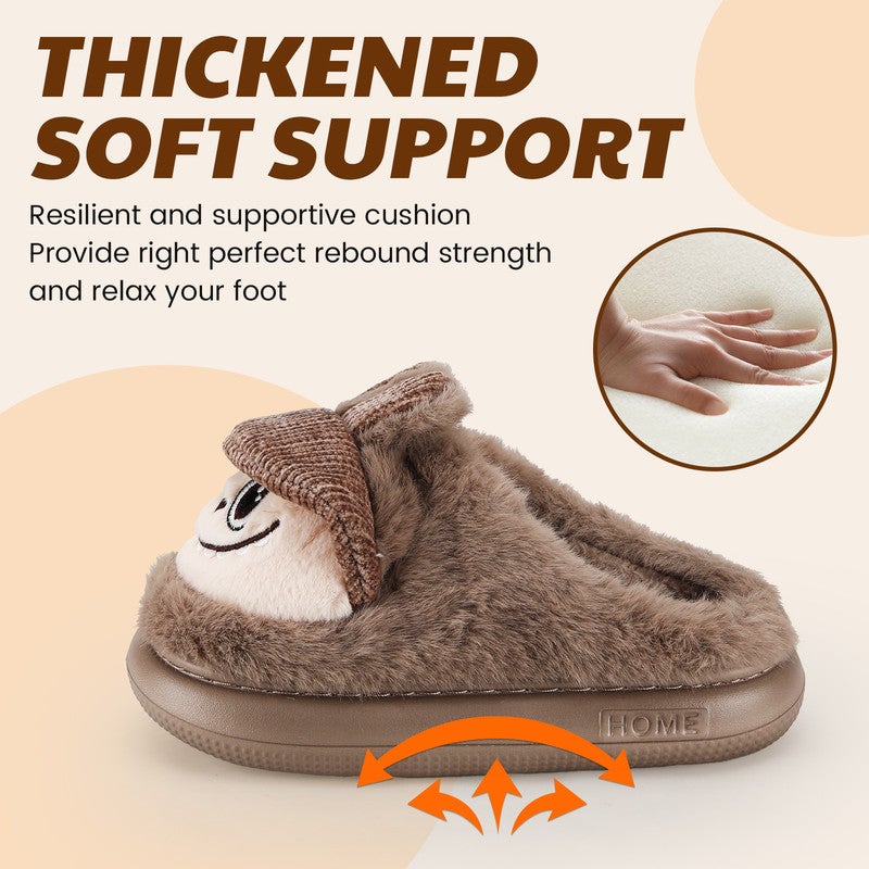 Lucky Kids Cartoon Slippers for Kids, Funny Animal House Shoes with Non-Slip Sole, Cozy Plush Indoor Comfort Footwear for Boys and Girls - Image 3