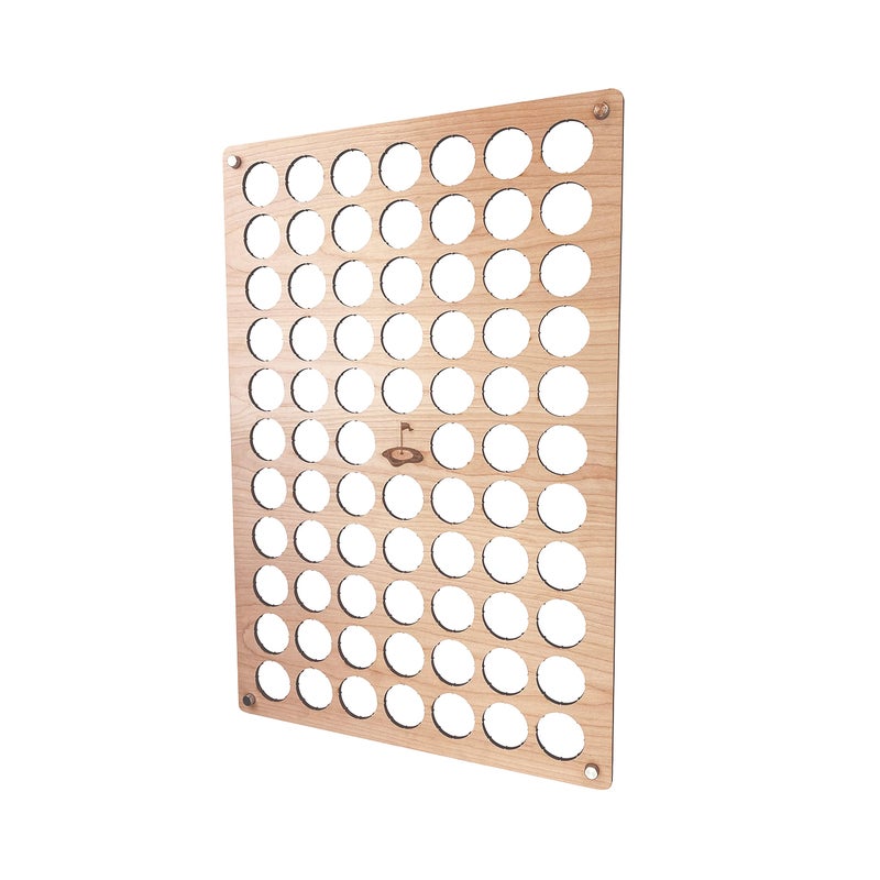 Torched Golf Ball Display Holder Collectors Case Holds 76 Golf Balls Wall Mount Decor