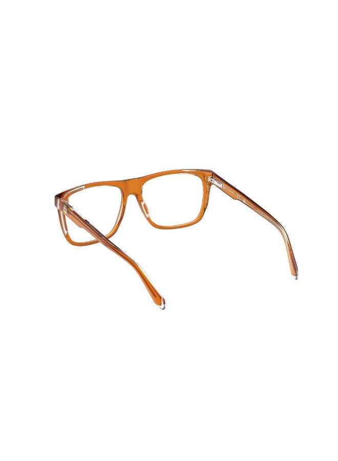 GUESS Gu50089 Square Acetate Frames For Men Size 56, Dark Orange - Image 3