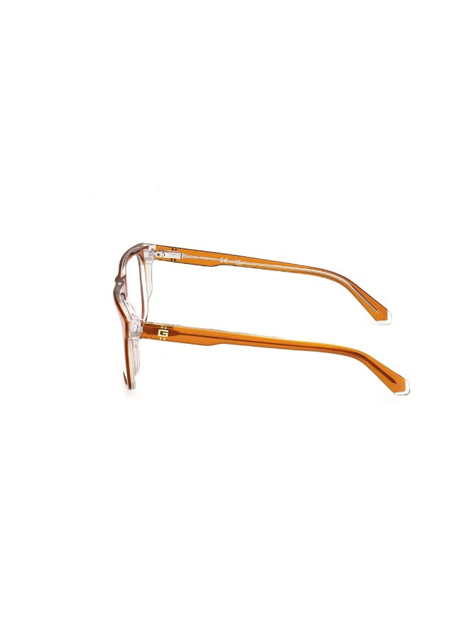 GUESS Gu50089 Square Acetate Frames For Men Size 56, Dark Orange - Image 2