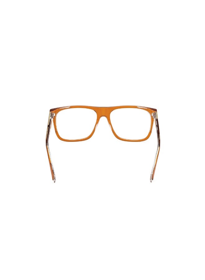 GUESS Gu50089 Square Acetate Frames For Men Size 56, Dark Orange - Image 4