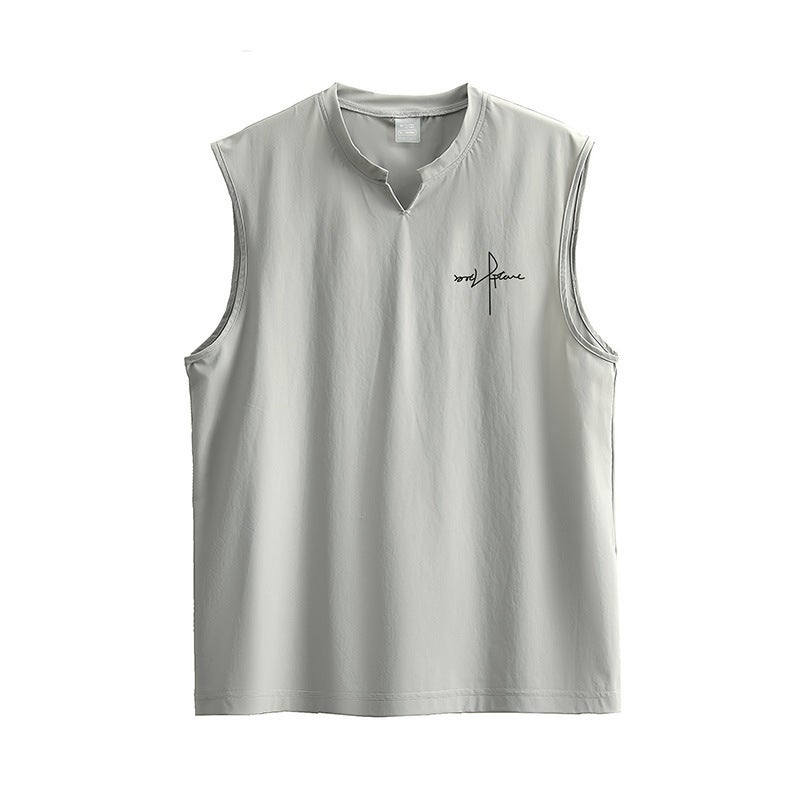 M-8Xl Waistcoat Vest Men'S Summer Ice Silk Large Size Plus Fat Plus Quick-Drying Sports Fitness Sweatshirt Boys Ice - Image 4