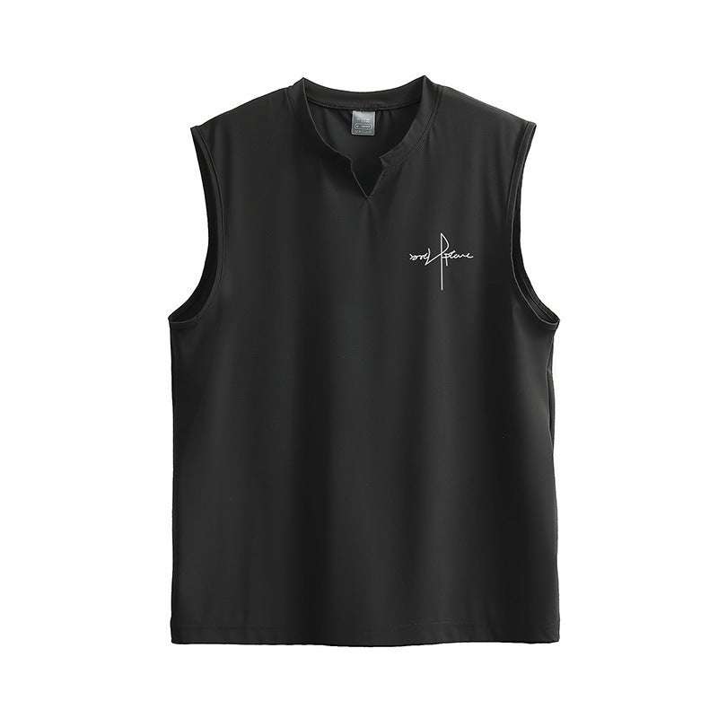 M-8Xl Waistcoat Vest Men'S Summer Ice Silk Large Size Plus Fat Plus Quick-Drying Sports Fitness Sweatshirt Boys Ice - Image 1