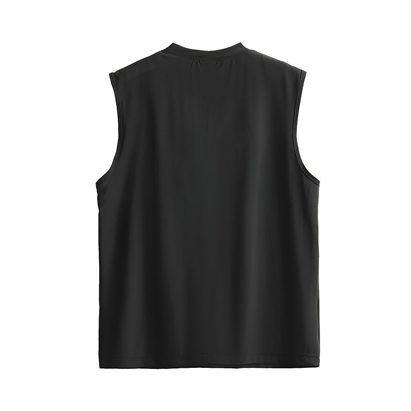 M-8Xl Waistcoat Vest Men'S Summer Ice Silk Large Size Plus Fat Plus Quick-Drying Sports Fitness Sweatshirt Boys Ice - Image 3