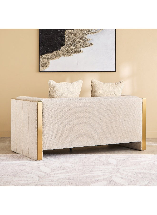 Home Box Vincent 2-Seater Fabric Sofa in Beige for Living Room - Image 3