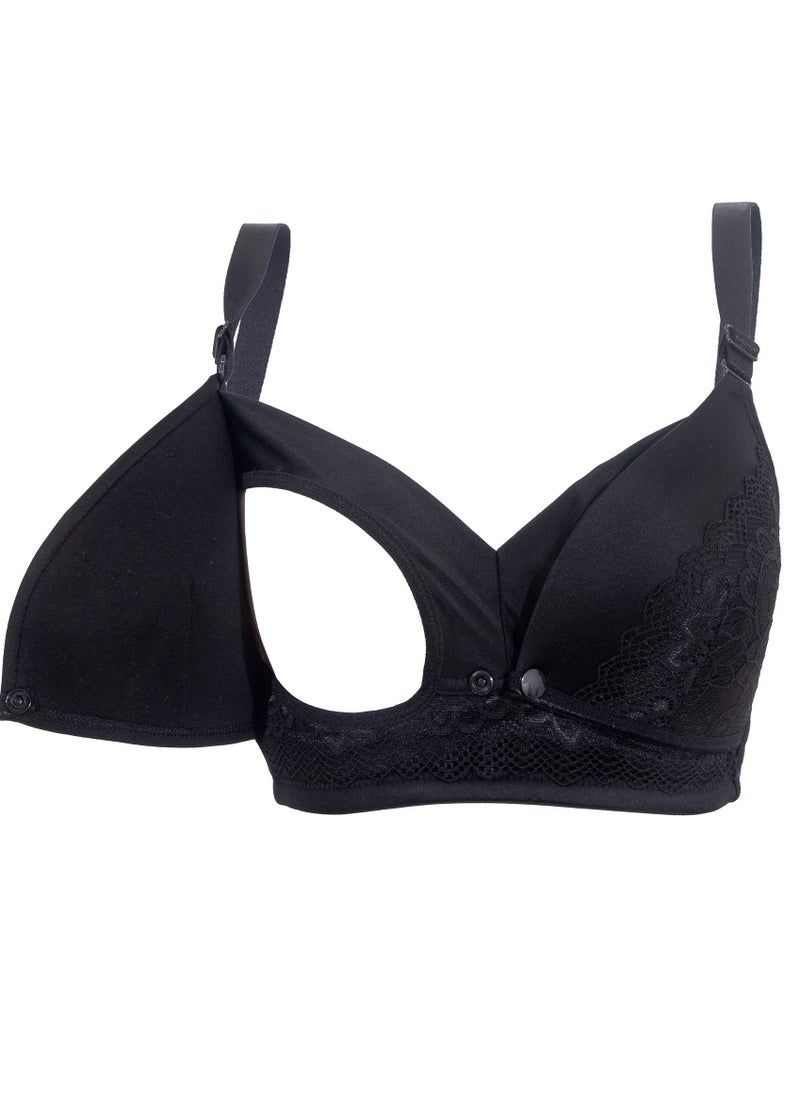 Okus - Full Cup Maternity And Nursing Bra Black X Large - Image 1