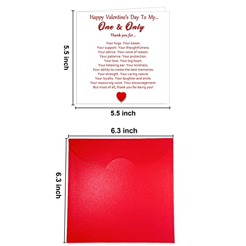 Hilgue Special Happy Valentine’s Day Card, Valentine’s Day Card for Him Her Boyfriend Girlfriend, Happy Valentine’s Day to My One and Only - Image 5