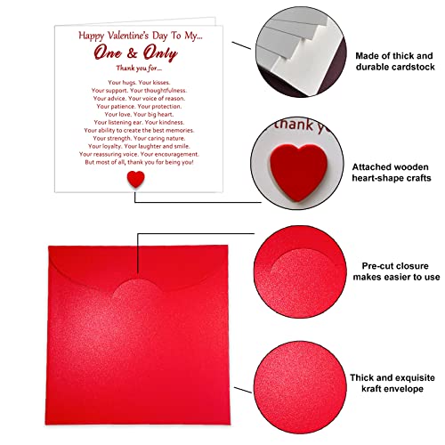 Hilgue Special Happy Valentine’s Day Card, Valentine’s Day Card for Him Her Boyfriend Girlfriend, Happy Valentine’s Day to My One and Only - Image 2