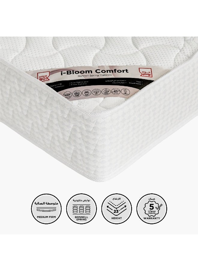 Home Box iBloom Comfort Super King Medium Firm Bonnell Spring Mattress 200 x 23 x 200 cm  - Image 2