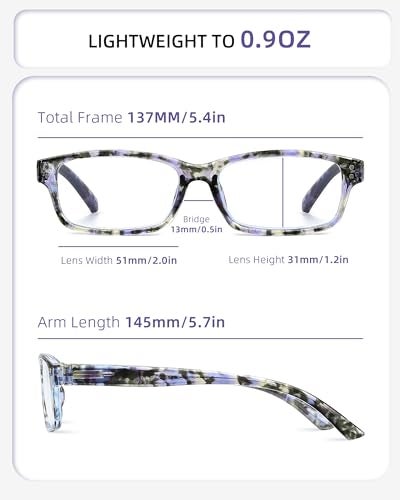 JOLISU Reading Glasses for Women Men - 5 Pack Ladies Stylish Readers Computer Eyeglasses W/Spring Hinge - Blue Light Blocking Glasses Anti Eyestrain 1.0 - Image 2