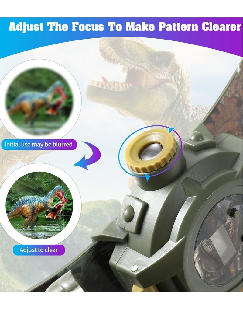 كابتن تيك Watch with 24 Kinds of Dinosaur Projection Pattern Cartoon Children Digital Dinosaur Watch Toy for Boys and Girls Children Toy Watches with Cover Adjustable Date and Time Projector Watch - Image 3