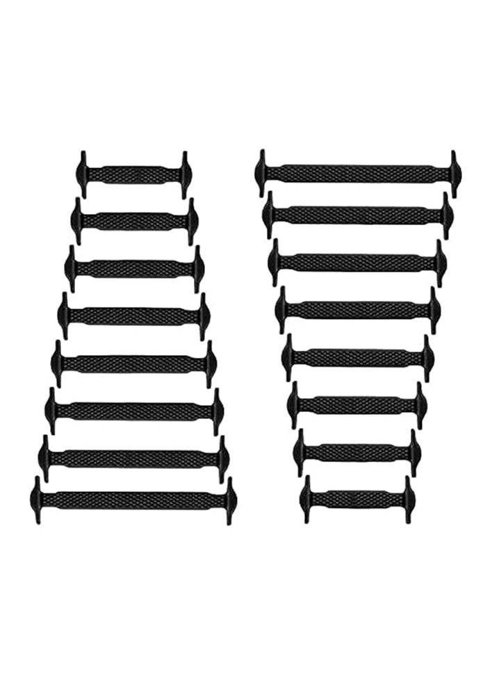 MIRFA - Elastic Silicone No-Tie Shoelace Set (Black) - Image 1