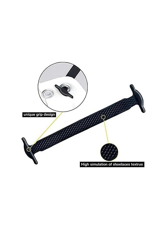 MIRFA - Elastic Silicone No-Tie Shoelace Set (Black) - Image 1
