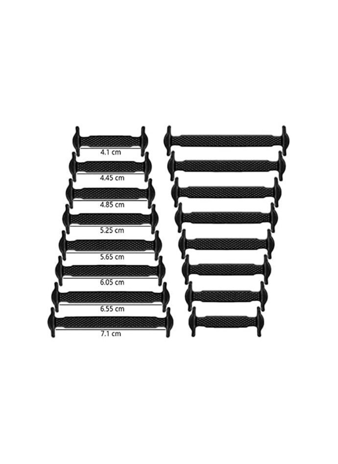 MIRFA - Elastic Silicone No-Tie Shoelace Set (Black) - Image 1
