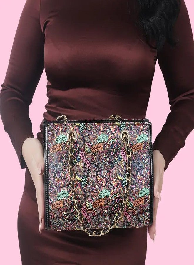 Vintage Women Multicolor Handbag - Image 3