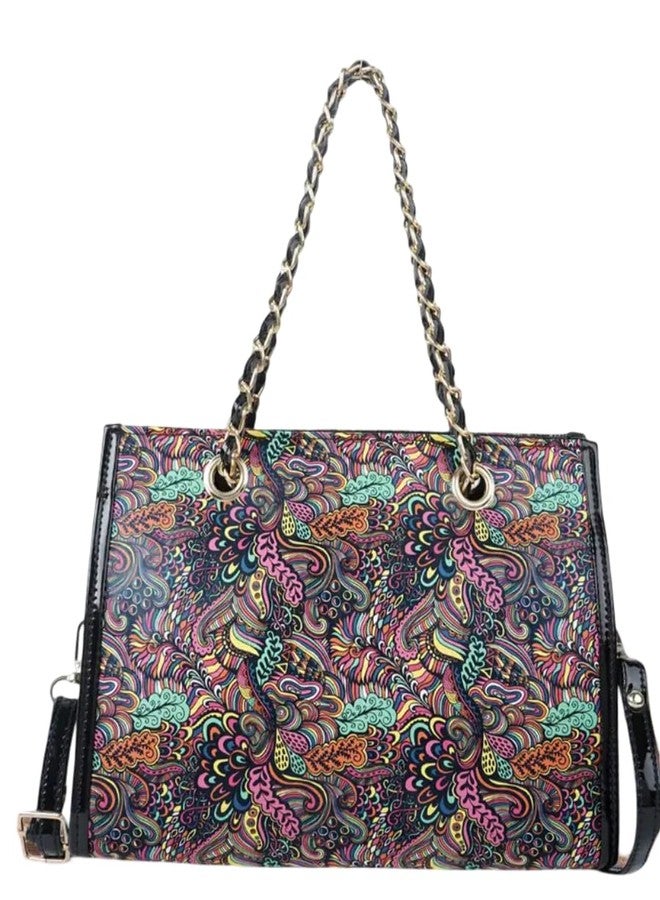 Vintage Women Multicolor Handbag - Image 1