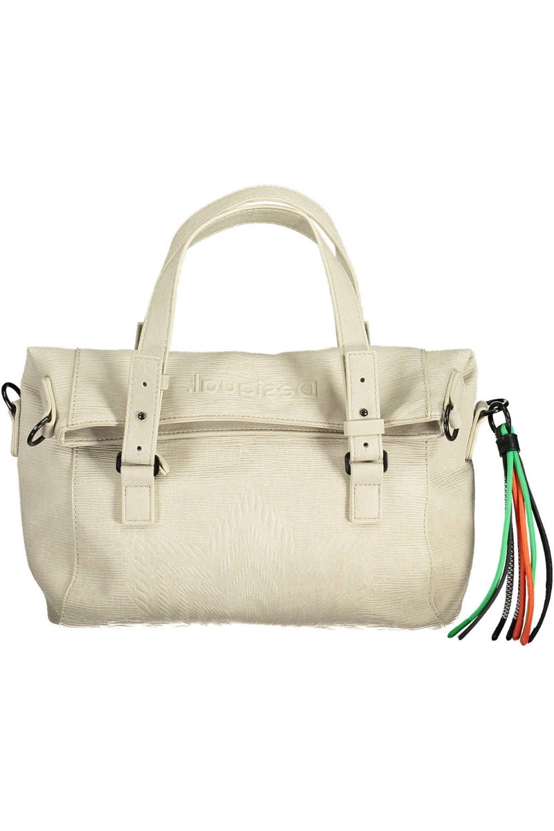 Desigual Accessories PU Hand Bag, White - Image 1