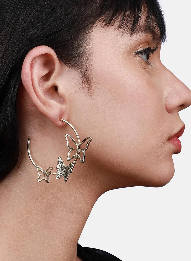 SOHI Glamorous Circles Artificial Hoop Earring Jewellery