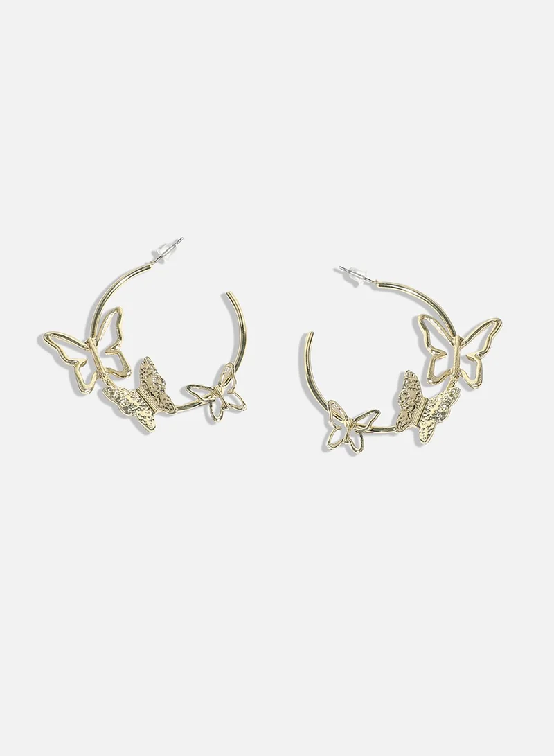 SOHI Glamorous Circles Artificial Hoop Earring Jewellery