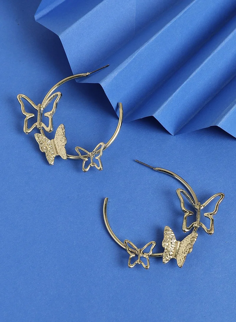 Sohi  Glamorous Circles Artificial Hoop Earring Jewellery for Women | Best Price UAE