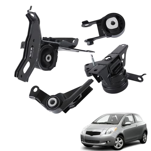 munirater 4PCS Engine Motor & Transmission Mount Replacement for 2006-2011 Yaris 2015-2017 Yaris EM-5654 EM-5930 A4254 A62087 A62075 A62044 A62068 A4237 - Image 1