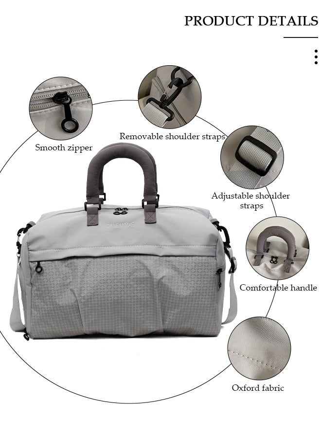 DUNISO Travel Duffel Bag, Weekender Overnight Carry-on Gym Bag for Women Men, Waterproof Sports Duffle Bag With Shoe Compartment, Wet Pocket and Trolley Sleeve, Multi-Purpose Travel Bag for Yoga, Swim, Hospital Bag, Weekend Getaway - Image 5