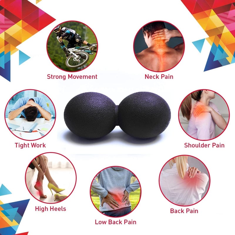Bodylastics Deep Tissue Peanut Massage Balls For Total Body Deep Tissue Massage, Trigger Point Therapy, Muscle Knots, Myofascial Release - Image 3