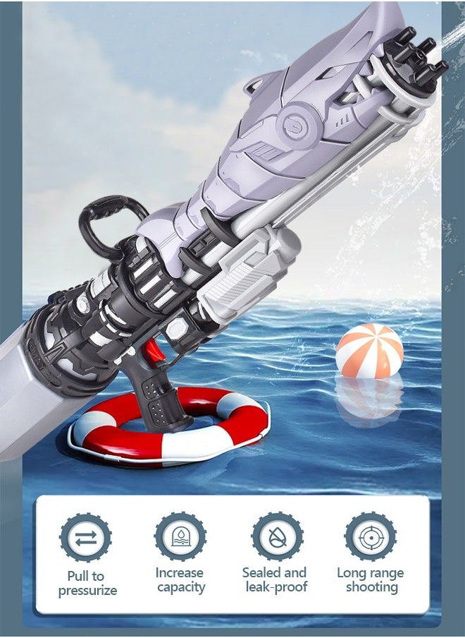GROIC - 75cm Large Water Guns for Kids, Super Squirt Gun Water Soaker Blaster High Capacity, Big Size Long Shooting Range Summer Water Toys Gun, Squirt Water Blaster Guns, Extra large Gatling Water Gun - Image 1