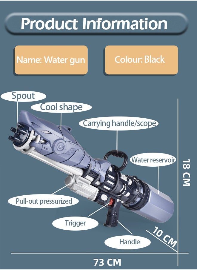 GROIC - 75cm Large Water Guns for Kids, Super Squirt Gun Water Soaker Blaster High Capacity, Big Size Long Shooting Range Summer Water Toys Gun, Squirt Water Blaster Guns, Extra large Gatling Water Gun - Image 1