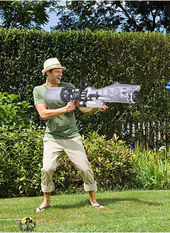 GROIC - 75cm Large Water Guns for Kids, Super Squirt Gun Water Soaker Blaster High Capacity, Big Size Long Shooting Range Summer Water Toys Gun, Squirt Water Blaster Guns, Extra large Gatling Water Gun - Image 1
