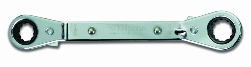 Williams RBO810 Double Head 25Degree Offset Ratcheting Box Wrench 14 by 516Inch