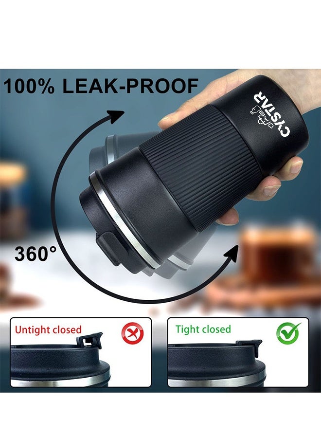 سيستار كوب القهوة السفر 510ML / 17oz الفولاذ المقاوم للصدأ الفراغ الجليد والمشروبات الساخنة معزولة الكأس للمكتب المنزلي في الهواء الطلق تعمل السيارة - Image 3