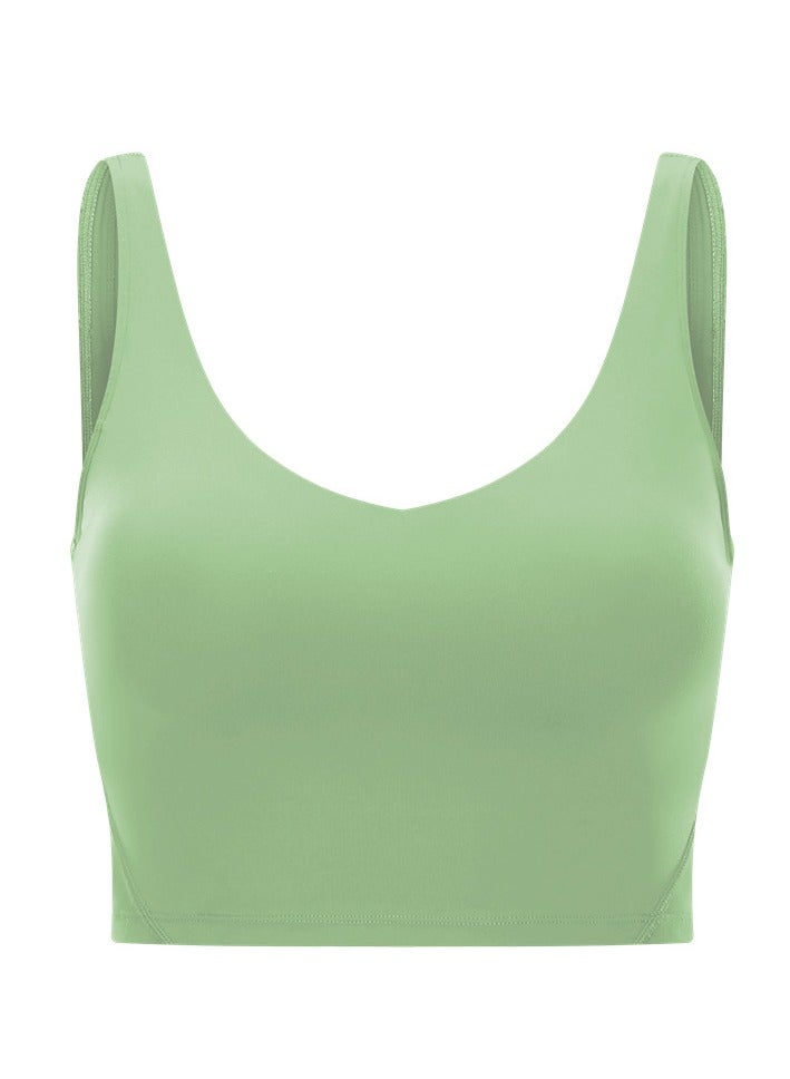 Women's Tank Top Padded Sports Bra Running Workout Yoga Crop Top - Image 1