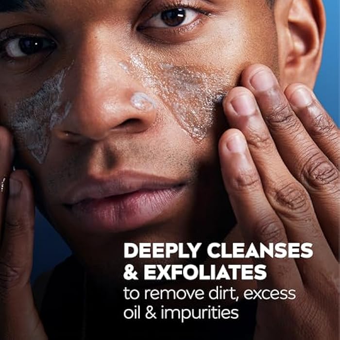 NIVEA MEN Deep Clean Face Wash and Scrub with Natural Charcoal, Exfoliating Face Wash for Men Removes Excess Oil, Dirt and Impurities, Beard Friendly Skin Care, 2.5 Fl Oz Tube, Pack of 3 - Image 2