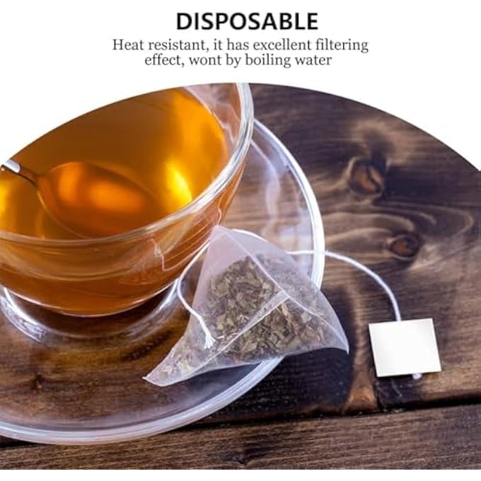 Bukela Nylon Tea Infuser Bags 100Pcs Disposable Filter Bags For Loose Leaf Fruit Herbal Tea Spice Coffee Herbs Spices Bouquet Garni Transparent 7 X 6Cm - Image 3