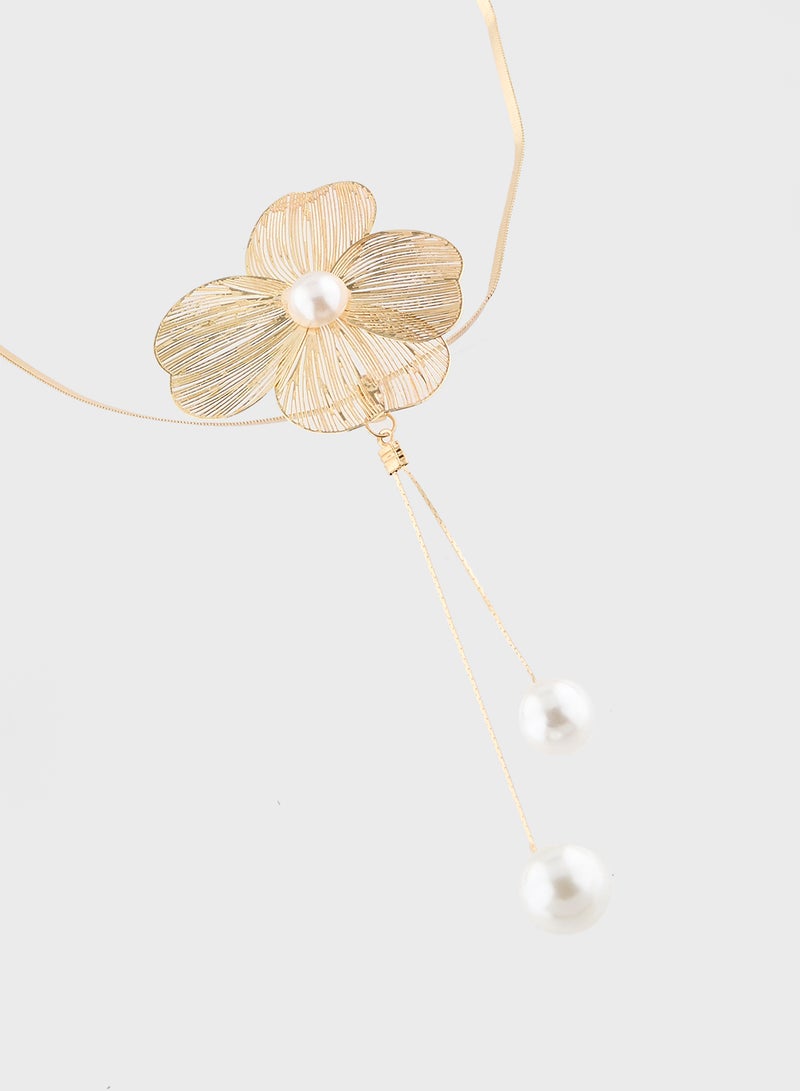 Ella Limited Edition Pearl Choker Necklace & Earring Set - Image 3
