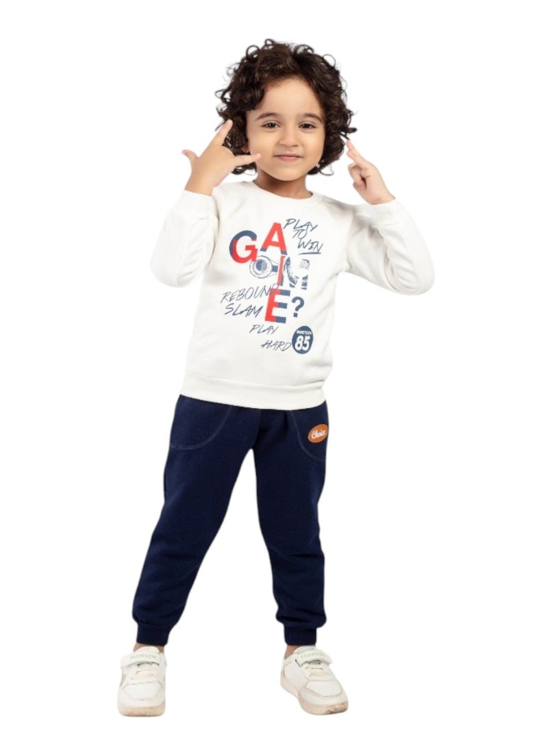 تشويس بيجامة ولادي ترنج "GAME" شتوي، تصميم رياضي عصري ودافئ - كود 137