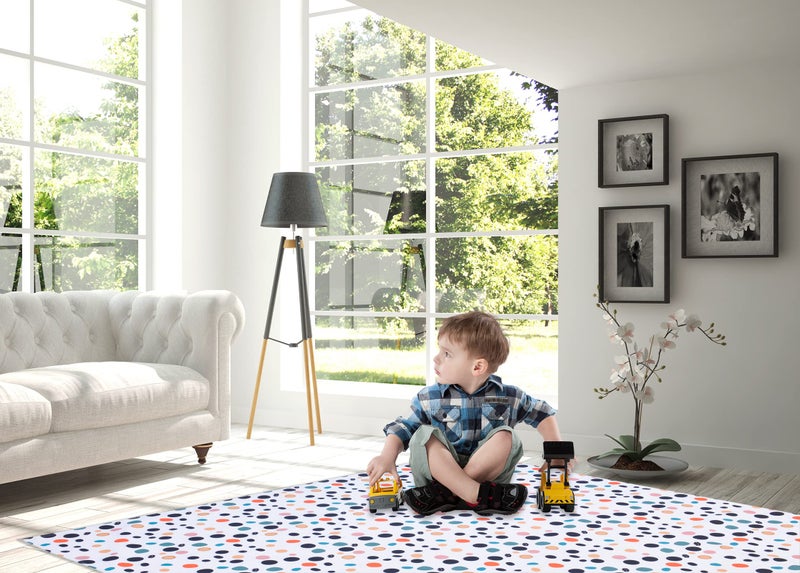 Womumon Splat Mat for Under High Chair/Arts/Crafts, Waterproof and Anti-Slip Splash Mat Floor Protector, Washable Highchair Floor Mat, 51 Inch Reusable Messy Mat and Baby Feeding Table Cloth - Image 5