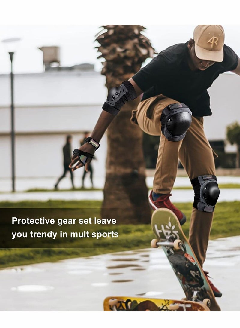 Y&D Sports Protective Gear Set Teens Adult Knee Elbow Wrist Pads Protection Equipment for Bicycle Inline Skating - Image 2