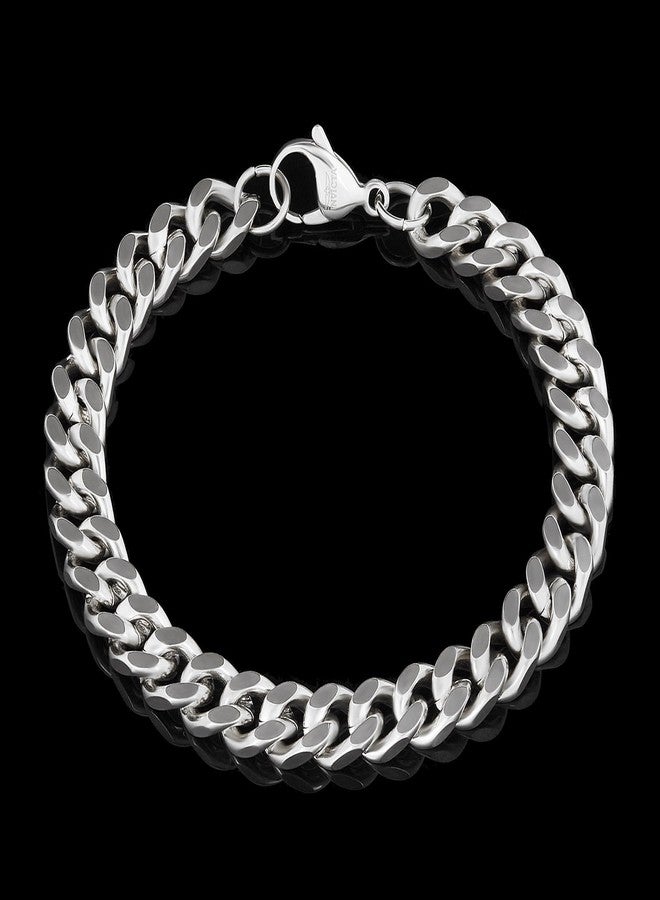 إنفيكتا سوار رجالي من إنفيكتا للمجوهرات، مصنوع من الفولاذ المقاوم للصدأ، بسلسلة كبح (8.5 مم) - 8.5 بوصة، مقاس واحد، بدون أحجار كريمة - Image 2