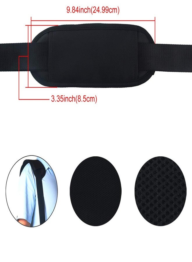 حزام كتف حقيبة BOMKEE مقاس 59 بوصة، بديل عالمي، أحزمة حقائب قابلة للتعديل مع خطافات معدنية دوارة، حزام حقيبة للكمبيوتر المحمول، الكاميرا، حقيبة السفر، الرياضة، السفر، حقائب المراسلة/حقائب الكتف (أسود) - Image 4