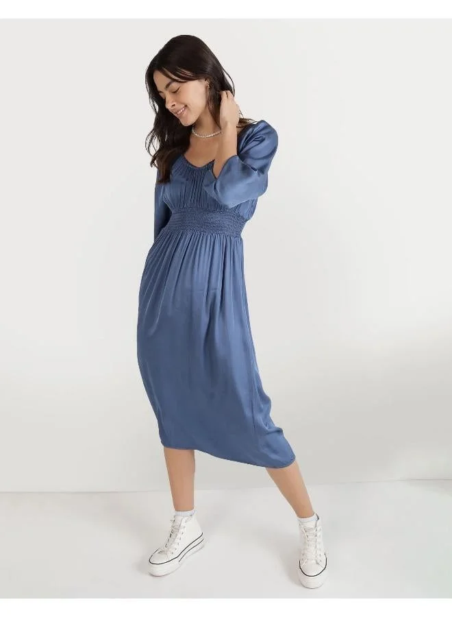 Aerie Smocked Waist Midi Dress