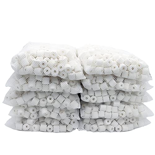 JIHAQUA Aquarium Bio Ceramic Rings 10 lbs Filter Media for Pond Fish Tank Canister Filter - Image 1