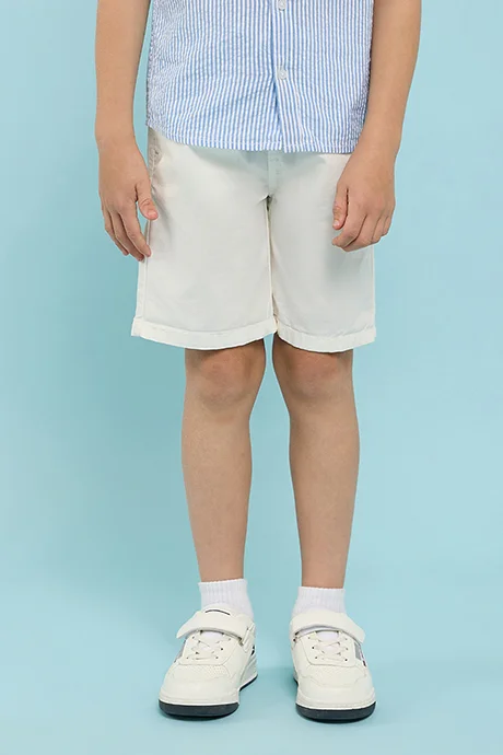 أر أند بي Solid Shorts with Drawstring Waist