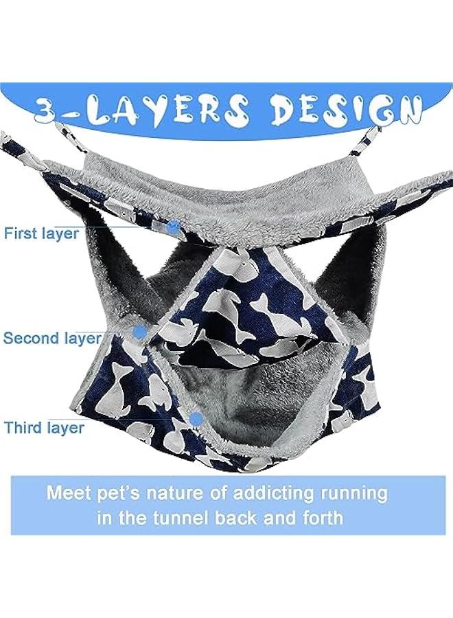 Generic Small Pet 3 Tier Hanging Sleeping Pouch Hammock Bed for Squirrel, Hamster, Sugar Glider, Marmosets. - Image 2