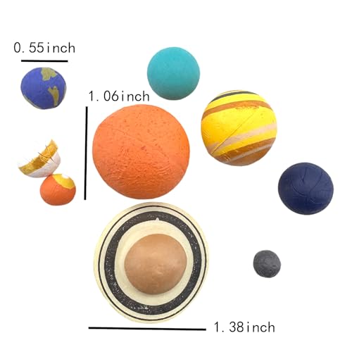 Mangdunt 9 Piece Universe Planet Solar System Model Nine Planets Model Solar System Planet Figure Cake Topper Decoration Collection Figure for Astronomy Enthusiast - Image 5