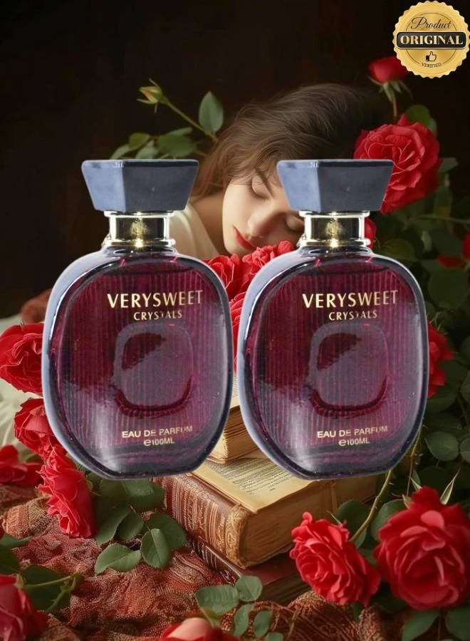 2 قطع عطر فيريسويت كريستال 100 مل - Image 1