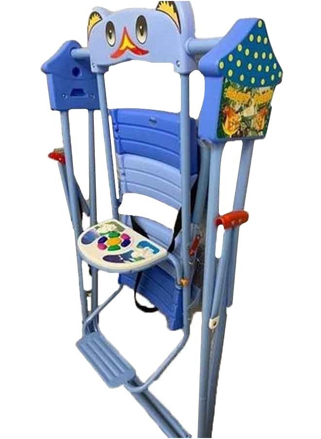 Baby Swing, Home Indoor Outdoor Swing with Safety Seat, Infant Swing, Backyard Swing Sets, Infant and Toddler Chair Swing Set Blue  - Image 5