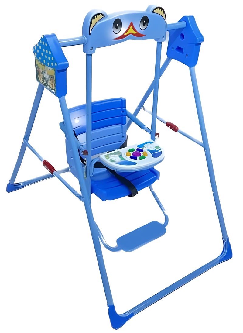 Baby Swing, Home Indoor Outdoor Swing with Safety Seat, Infant Swing, Backyard Swing Sets, Infant and Toddler Chair Swing Set Blue  - Image 1